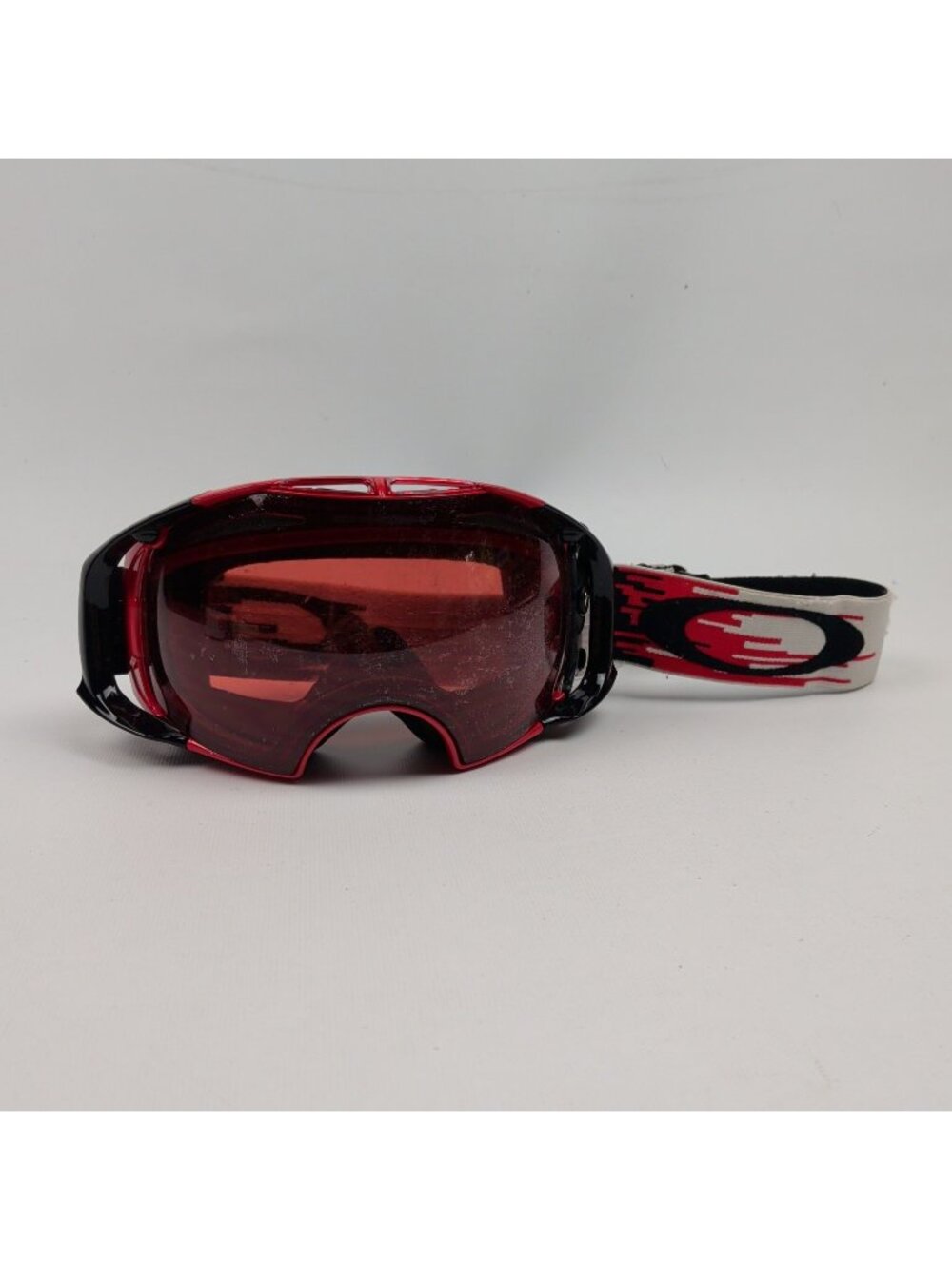 Y2K Oakley Airbrake MX Black / Fire Red Lens Moto Dirt Bike Snowboard Ski Read